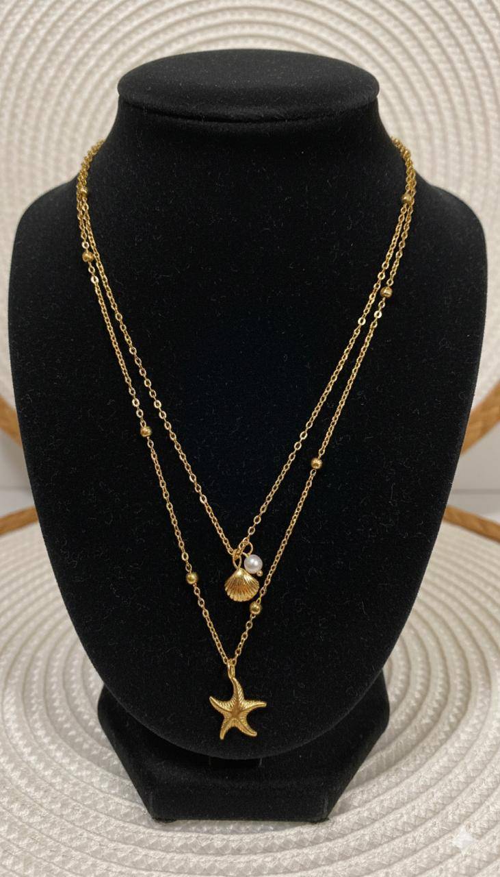 Sea Side Star Layered Neck Chain